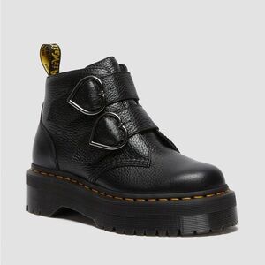DEVON HEART LEATHER PLATFORM BOOTS